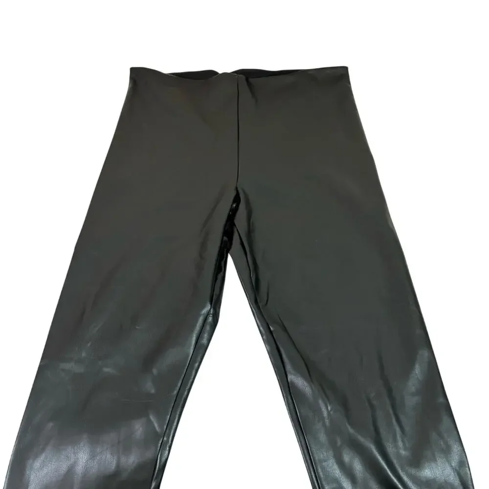 NWT Joie High-Rise Black Faux Leather Leggings Size XL 1218